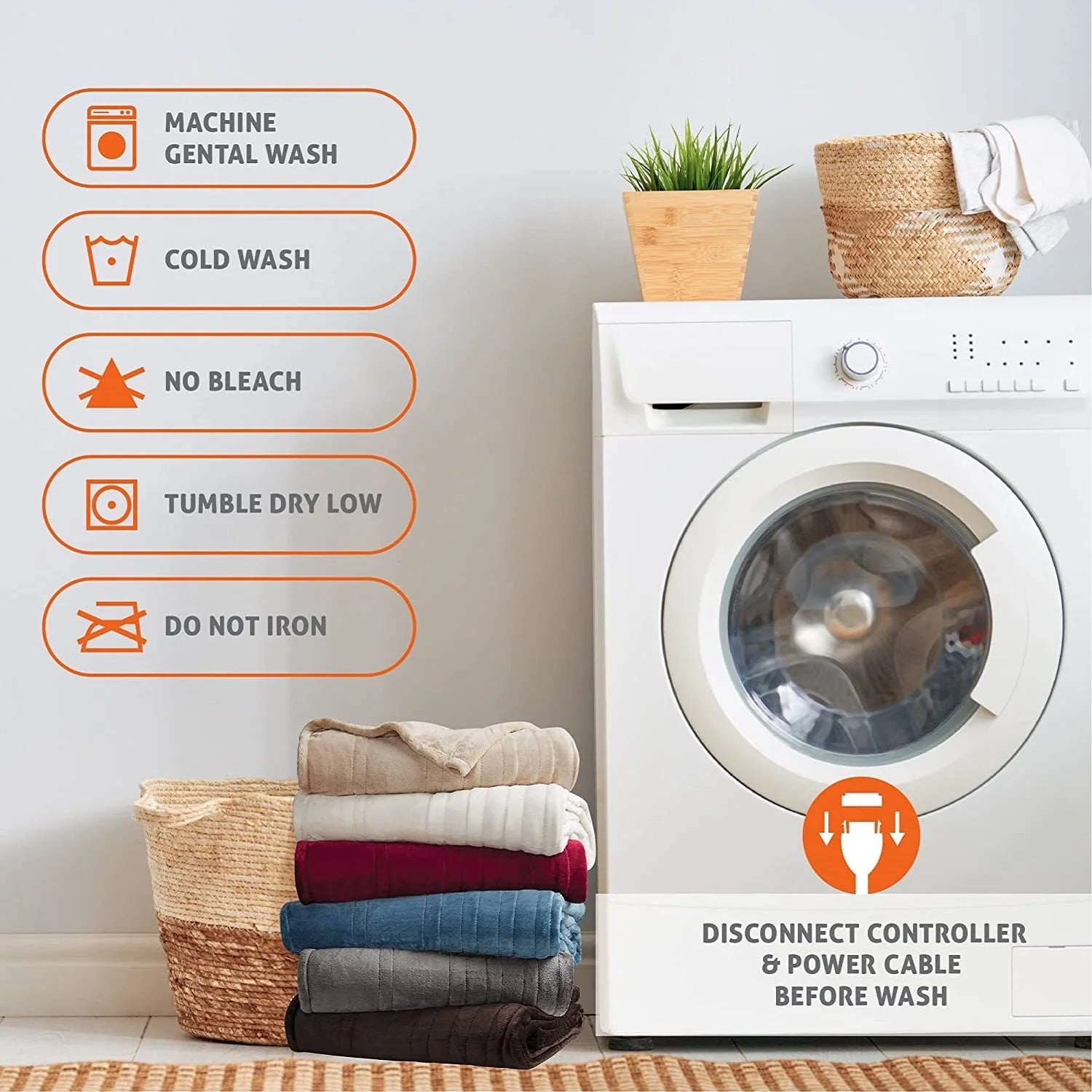 Heated Electric Blanket, 6 Heating Levels & 4 Hours auto-Off,Over-Heat Protection